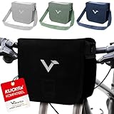 Valkental® x KLICKfix® - wasserdichte Lenkertasche | 7L Volumen | Robuste Fahrradtasche Lenker mit Magnetverschluss | Inkl. Handyfach | Lenkertasche Fahrrad | Lenkertasche Ebike | KLICKfix kompatibel