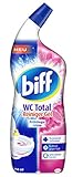 Biff WC Total Reiniger Gel Frühlingsblüte, 750 ml, hygienische Sauberkeit in der Toilette und kraftvoll gegen Kalk