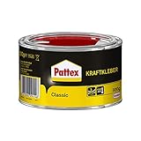 Pattex Kraftkleber Classic, extrem starker Kleber für höchste Festigkeit, Alleskleber für den universellen Einsatz, hochwärmefester Klebstoff, 1 x 300g