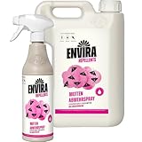 Envira Motten Abwehrspray 500 ml + 2 Liter Drucksprüher - Spray mit Langzeitwirkung gegen Motten, Kleidermotten & Lebensmittelmotten - Mottenschutz für Kleiderschrank - Mittel gegen Motten