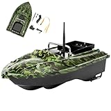 500m Ferngesteuert Futterboot | Automatisches Köderboot Angelköderboot | Nachtangeln Köderboot mit LED-Navigator-Licht & Fernsteuerung, Ladegerät | Drahtlose Fischköder Boot Ladegewicht: 1.5kg