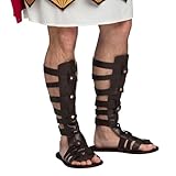 Boland 81987 - Römer Sandalen, Größe M/L, Schuhe für Faschingskostüme, Accessoires, Zubehör für Karneval oder Mottoparty, Braun