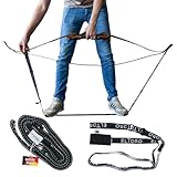 elTORO Spanngurt Bogen Spannschnur für Recurvebogen – robuster Nylon-Gurt 230 cm mit gummierter Auflagefläche, sichere Spannhilfe für Langbogen, Zubehör Bogenschießen