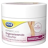 Scholl Expertcare regenerierende Fußbutter - für sehr trockene und raue Haut - mit 6% Öl-Komplex und D-Panthenol - Hautverträglichkeit dermatologisch getestet - 150 ml