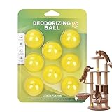 Clean Scent Pet Balls – 8-teiliger selbstklebender Geruchsentferner, langlebiges Desodorierungspad mit Schloss, tragbares Lufterfrischer-Set mit Halterung, häuslicher Pflegestil, Luftreiniger für Klei
