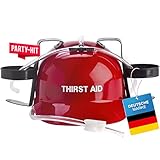 GOODS+GADGETS Party Trinkhelm für Erwachsene; Bier-Helm mit Dosenhalterung; JGA Saufhelm & Getränkehalter Partyhelm; Bauarbeiter-Helm Partyzubehör (Trinkhelm)