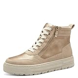 MARCO TOZZI Damen Stiefeletten zum Schnüren Gefüttert mit Reißverschluss, Beige (Dune Comb), 39 EU