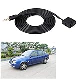 Cryfokt Hochwertiger Car-Audio-AUX-Zusatzkabeladapter Passend für 6000CD, Einfache Installation, Passend für/C-Max/, 148 Cm Länge, Schwarz