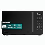 Hisense H23MOBS4HI Mikrowelle /23 L /900W /InverterTech/Keramikbeschichtung/Premium Glas/Maßgeschneidert, Mehrphasiges Kochen/Auftaufunktion/10 Leistungsstufen/Kindersicherung/Schwarz