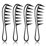 TIESOME 4 Stück Hai Zahnkamm, Lockenkamm Locken Kamm Antistatisch Kamm Strähnenkamm für Home Salon Friseurkamm, für Verschiedenen Arten Von Haaren Haarkamm
