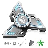 Leuchtende Fidget Spinner Metall, TGKYK Fidget Spinner Led, 3-5 Min Hochgeschwindigkeit Finger Spinner Spielzeug ADHD Anti Angst, Figetspiener für Kinder Erwachsene Dreieck - Blau