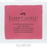 FABER-CASTELL 127321 - Knetradiergummi Art Eraser, in Kunststoffbox, 1 Stück, gelb, rot, blau sortiert