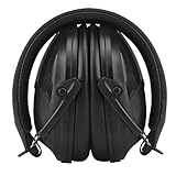 PENIKOKO Shooter Gehörschutz Headset mit Mehrfacher Geräuschreduzierung Leichte Atmungsaktive Outdoor Kopfhörer für Jagd Arbeit Studium und Komfortabel Schwarz