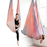 Yosana Hängematte | Komplettset inkl. Befestigung | TÜV geprüft | Nylon Tuch 5m x 2,6m (Bunte Wolken (1 Set))