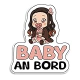 Baby on Board Aufkleber Auto, Baby Demon, Wetterfest und UV-Beständig aufkleber auto, Sticker Auto