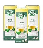 LEBENSBAUM 3 x Tulsi Bio Kräutertee, Bio Tee Set aus indischen Basilikum, 3er Set, Königsbasilikum-Tee zur Entspannung, 100% getrocknetes Tulsi-Kraut, 3 x 30 g, 3 x 20 Teebeutel