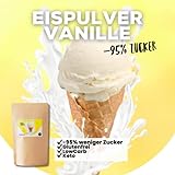 Eispulver Vanille von Soulfood LowCarberia 90g - 400g Eiscreme - 95% weniger Zucker
