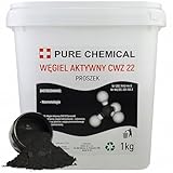 PURE CHEMICAL - Aktivkohlepulver 1 kg - Aktivkohle Pulver - Vegan – 100% Rein - Geruchlos - Perfekt für Kosmetik und Hygiene - Natürlich - Frei von chemischen Zusätzen