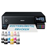 Epson EcoTank ET-8550 Fotodrucker für kreative Enthusiasten, ultrakomfortables A3+-Format, 6-Farb-Tinten, 5-Wege-Medienmanagement, Wi-Fi Direct und Ethernet, Touchscreen