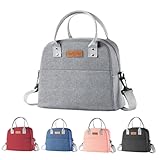 Zxglxinyao Lunchtasche Isolierte Lunchbox Bag, Kühltasche Herren Damen, Wasserdicht Vespertasche, Tragbar wasserdichtes Lunch Tasche für Frauen Männer Arbeit Schule Büro Picknick Snackbeutel (Grau)