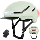 Shinmax Fahrradhelm Erwachsene mit Blinker – Fahrrad Helm für Herren und Damen mit USB Wiederaufladbare LED-Rücklicht, Abnehmbar Visier, Radhelm für Scooter, Urban Scooter, MTB,Rennrad und Pendler