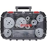 Bosch 11 tlg. Lochsäge Progressor for Wood & Metal Set Elektriker (für Holz und Metall, Ø 25-86 mm, Zubehör Bohrmaschine)