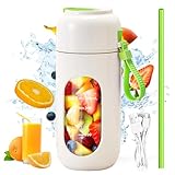 Tragbarer Mixer, Mini Standmixer, Portable Blender, 350ML Mini Blender, Wiederaufladbarer Typ-C, 12 Klingendesign Und Stroh, Für Familien, Camping, Sport, Küche, Fitnessstudio, Reisen