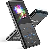 64GB MP3 Player Bluetooth 5.3, HiFi Musik Lossless Sound, Metallgehäuse Built-in HD Speaker，Touch-Taste, Lautsprecher,Voice Recorder für Sport, Laufen, erweiterbar bis zu 128GB (64G Schwarz)