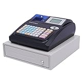 48 Tasten Registrierkasse mit LCD-Display, POS Kassensystem Kleinunternehmer Thermodrucker Registrierkasse Ladenkasse Kasse für Einzelhandel Supermärkte und Restaurants