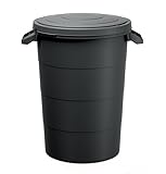 Spetebo Regenwasser Tank 80 Liter mit Deckel - anthrazit -...