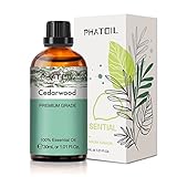 PHATOIL Zedernholzöl 30 ml, Ätherisches Öl Zedernöl Reine Naturrein, Ätherische Öle für Diffuser Aromatherapie, Duftöle Zedernholz für Duftlampe, Luftbefeuchter, Kerzen