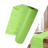 Vlies-Tischläufer Apfelgrün, 30 cm x 25 m Dekoratives Tischband, Tischläufer in Salbeigrün ,Tischdeko für Hochzeiten, Geburtstage, Partys & Taufen