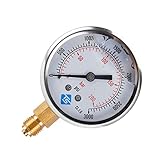 ULTECHNOVO Y60 Radiales Ölgefülltes Vakuummanometer Druckanzeige Gas Druck Test Kit Ersatz Manometer Wasserdruck Ölgefülltes Manometer Digitales Manometer Gasdruckmesser Barometer Präzision