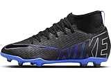 Nike Jungen Superfly 9 Fussballschuh, Black Chrome Hyper Royal, 37.5 EU