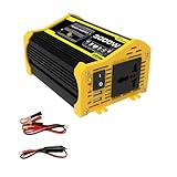 3000W Intelligenter Wechselrichter DC 12V Auf AC 110/220V Tragbarer Wechselrichter Mit Zwei USB-Anschlüssen For Das Autoladegerät Konverter For Tablets Und Wohnmobile Breites Anwendungsspektrum(Black)