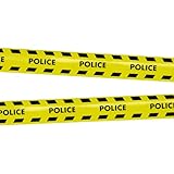 Boland 01416 - Absperrband Polizei, Größe 15 Meter x 7,5 cm, Gelb-Schwarz, Sperrband Police, Baustelle, Tatort absichern, Karneval, Mottoparty
