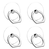 PLABBDPL 4 pcs Transparenter Handy Ring Halterung, 360 Grad Drehung Fingerringgriff Ständer Kompatibel für Verschiedene Handys Smartphones