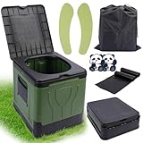 KIMIGO Campingtoilette Faltbar,Mobile Toilette mit Deckel,WC Klapptoilette,Trenntoilette Camping für Draußen oder Drinnen,Toilette Die Mobile Toilette für Outdoor Camping,Festival,Stau,Zelten