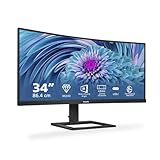 Philips 346E2CUAE - 34 Zoll WQHD Curved USB-C Docking Monitor (3440x1440, 75 Hz, HDMI, DisplayPort, USB-C) schwarz