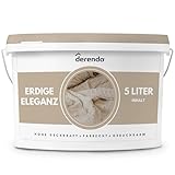 derendo Exklusive Wandfarbe beige 5L, hohe Deckkraft, Dispersionsfarbe innen, Innenwandfarbe Raumfarbe Erdige Eleganz matt, Deckkraftklasse 2, hochdeckende Innenfarbe Profi Qualität