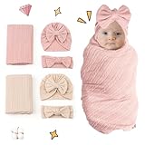 Smgbway 3Pcs Baby Pucksack Neugeborene 0-3 Monate, Babyschlafsack Puckschlafsack, Pucktuch Baby, Babydecke Swaddle Baumwolle 100%,Unisex Pack Wickel für Mädchen, Jungen,Neugeborenes Geschenk (2PCS)
