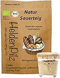 HeldenPilz® | FRISCHER BIO SAUERTEIG | Set zum Brotbacken + Geschenk | knuspriges Brot selber machen inkl. Anleitung und Rezepten | 100% natürliche Zutaten | Bio nachhaltig und plastikfrei verpackt