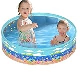 Kinder-Schwimmbecken, PVC, faltbar, Nicht aufblasbar, tragbares Design, Planschwanne für Kleinkinder, Kinder, Mädchen,