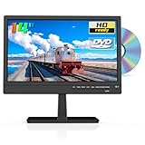 ZOSHING 35,6 cm (14 Zoll) HD-Fernseher, 12-Volt-TV mit DVD-Player, eingebauter digitaler T2-Tuner, Freeview-Kanäle, HDMI- und USB-Anschluss, 12 V TV-Autokabel/AC-betrieben für Wohnmobil, Schlafzimmer