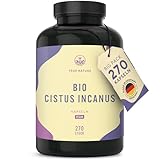 Bio Cistus Incanus - 270 Kapseln mit Polyphenolen - 1500mg...
