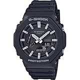 Casio Unisex Analog – Digital Quarz Uhr mit Kautschuk Armband GA-2100-1AER