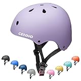 CELOID Kinder Jugend Fahrradhelm,Kleinkind Skateboard Helme für Alter 3-5-8 Jahre Jungen M?dchen,verstellbare Multi-Sport Fahrrad Skateboarding Klettern Skating-Rolle,Violet