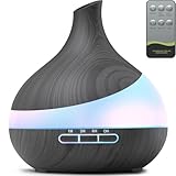 500 ML Aroma Diffuser, Upgrade Diffuser für große Räume, Aromatherapie Diffuser Mit Fernbedienung 4 Timer Einstellung 14 Farben LED automatischer Abschaltfunktion 160/70 R15