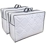 franknatur 2x Aufbewahrungstasche für Bettdecken - Tasche...
