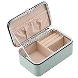 Jaqperd Schmuck Organisator Display Schmuck Huelle Boxen Tragbare Schmuck Schatulle Pu Leder Gitter Lagerung Halskette Ohrringe Box
